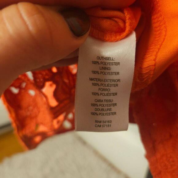 EUC Jessica Simpson Sleeveless Lace Dress In Coral - Picture 4 of 4